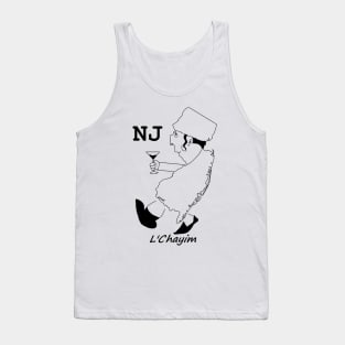 A funny map of New Jersey 4 Tank Top